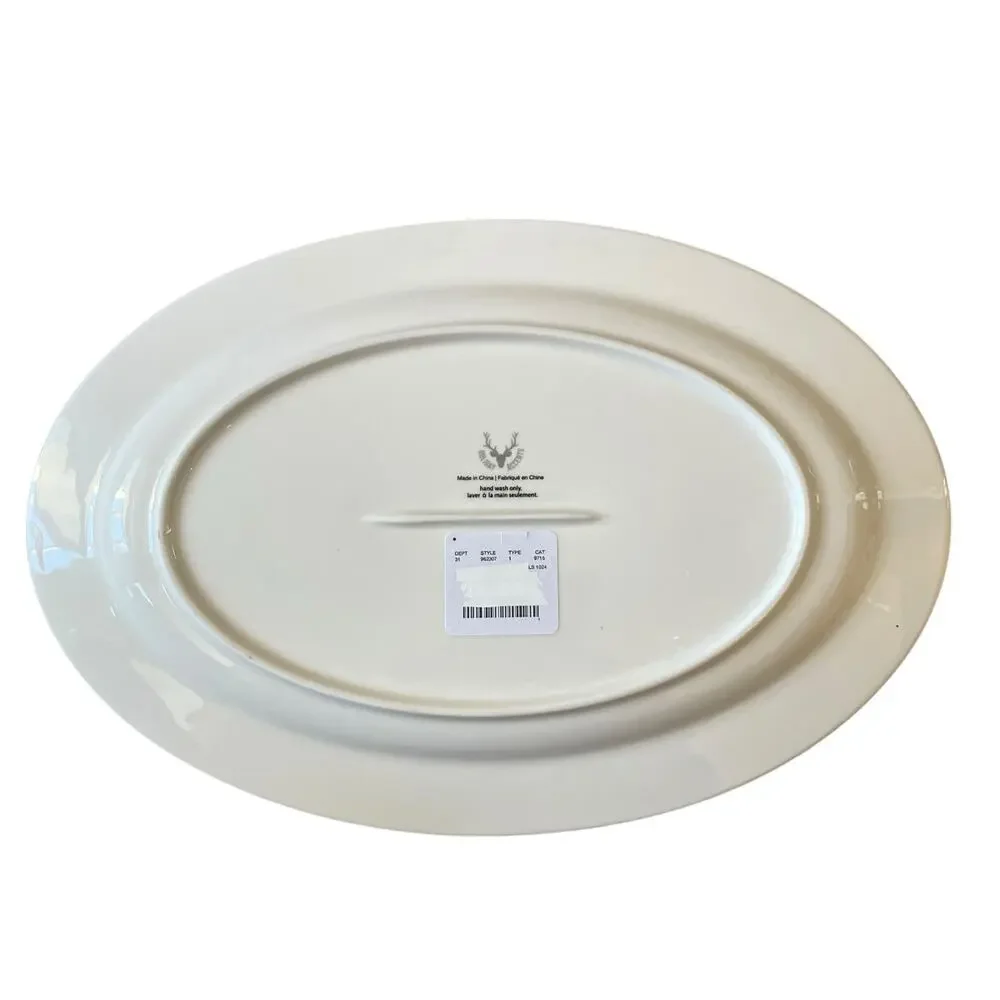 Christmas Nutcracker Soldier Serving Platter Tray 10x14 Oval Holiday New